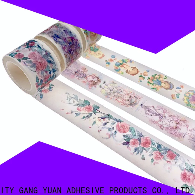 Gangyuan custom printed washi tape with good price bulk buy